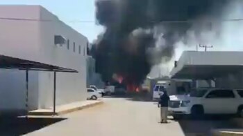 Incendio FGR Sinaloa (Foto: Captura