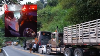 Choque múltiple entre cuatro vehículos