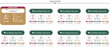 CFE ofrece ocho paquetes con