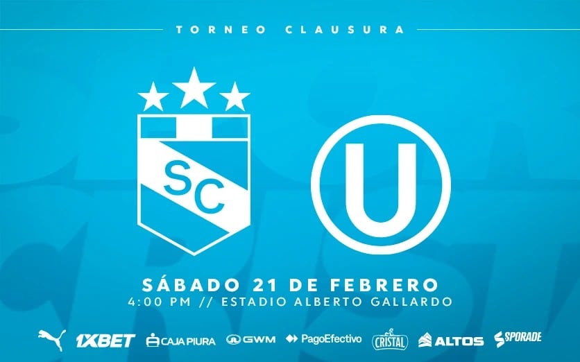 Calendário de Universitario x Sporting Cristal no Torneio Apertura 2026