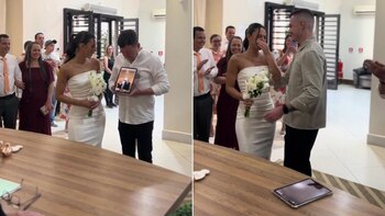 Emotiva sorpresa en una boda
