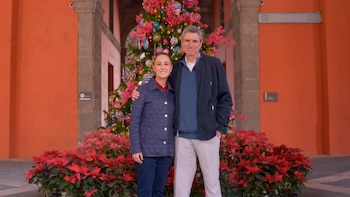 Claudia Sheinbaum y su esposo