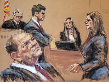 Weinstein durante el juicio.