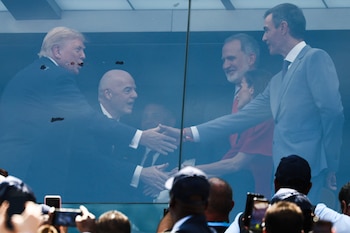 Final Copa Mundial de la FIFA 2026 – Argentina Vs España - Reina Letizia - Tump - Rey Felipe - Pedro Sanchez