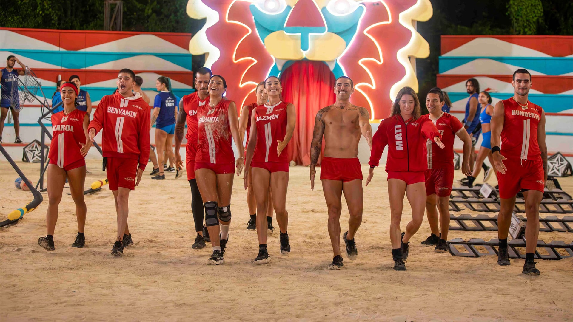 Cada jueves hay competencia por la Villa 360 y se augura que los rojos ganan hoy 29 de enero (Exatlón)