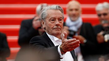 CANNES, FRANCE - MAY 19: Alain Delon attends the screening of "A Hidden Life (Une Vie Cachée)" during the 72nd annual Cannes Film Festival on May 19, 2019 in Cannes, France. (Photo by John Phillips/Getty Images)