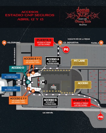 Accesos al recinto para el