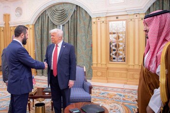 El presidente interino se reunió