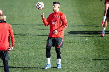 Luis Suárez, durante un entrenamiento