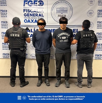 Capturan autoridades de Oaxaca a dos hermanos que operaban un esquema piramidal en cinco estados: afectaciones superan los 100 mdp. Crédito: Fiscalía de Oaxaca.
