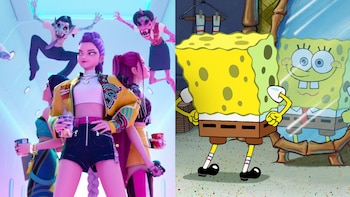 Cómo se verían Las Guerreras K-pop en el universo de Bob Esponja