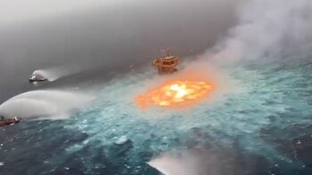 El incendio de la plataforma