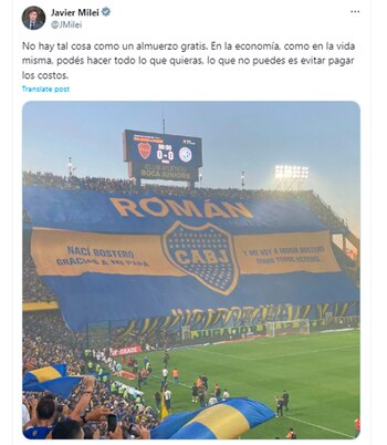 El tuit de Javier Milei