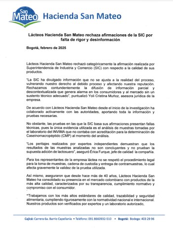 La empresa rechazó las afirmaciones