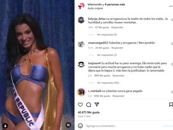 Duras críticas en redes sociales persisten hacia Miss República Dominicana. Instagram/telemundo