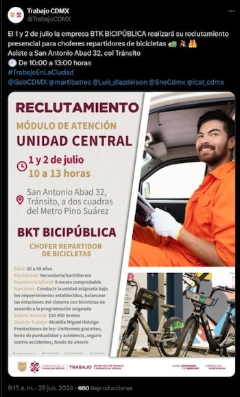 La empresa BKT Bicirepública abrió