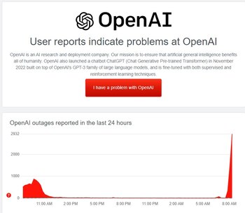 Chatgpt presenta caída de su