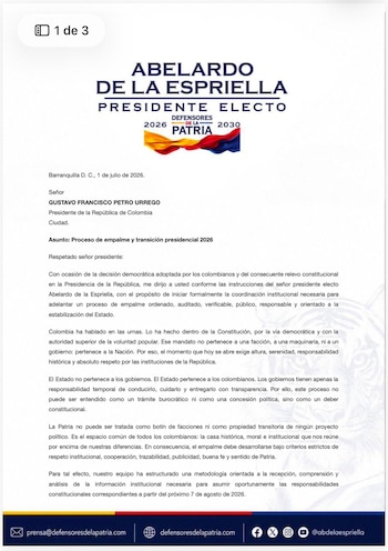José Manuel Restrepo formalizó proceso de transición y convocó a Procuraduría y Contraloría como veedores - crédito @jrestrp/X
