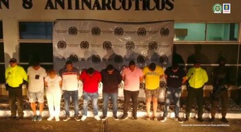 Momento de la captura de las personas que serán extraditadas a los Estados Unidos - crédito Fiscalía General de la Nación