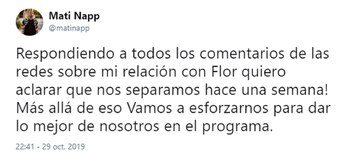 El tuit de Matías Napp