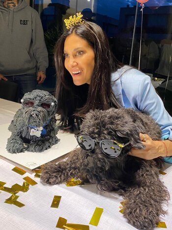 El cumpleaños de Silvina Escudero y el guiño a su perro Titán