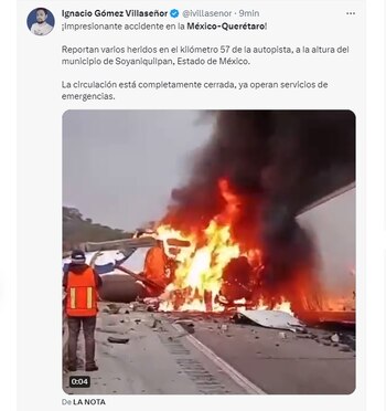 El accidente ocurrió en el