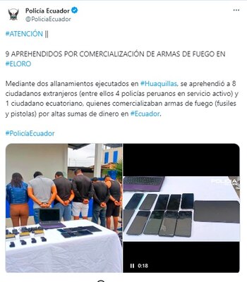 Comunicado de la PNP de