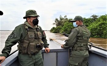 El general Ernesto Pérez Mota, jefe de la ZODI Monagas en el Orinoco en agosto 2021 Venezuela