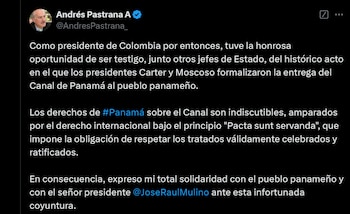 En un mensaje en su