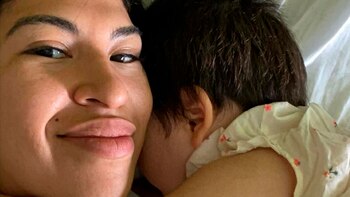 Antonella y su hija, antes