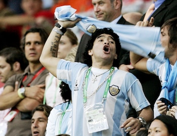 Como hincha de la Selección, en el Mundial 2006 (Reuters/John Sibley)