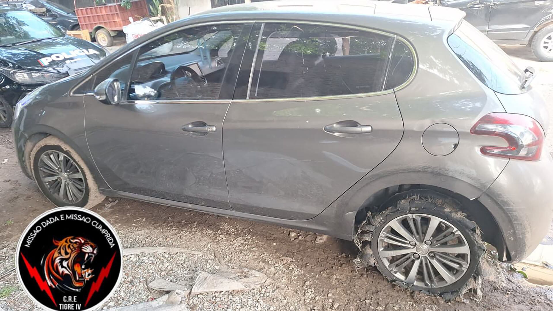 El Peugeot 208 incautado en uno de los allanamientos.