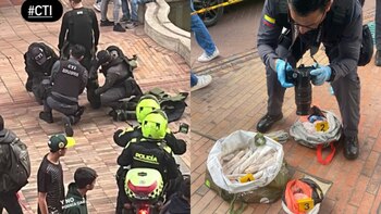 Explosivos encontrados en el centro