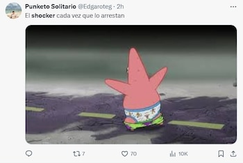 Shocker detenido - memes
Credito:X