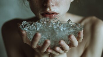 Aplicación de hielo en el rostro, técnica casera, cuidado facial, método refrescante – (Imagen Ilustrativa Infobae)