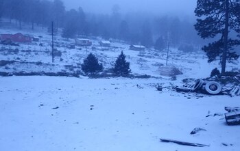 Imagen de la nevada del