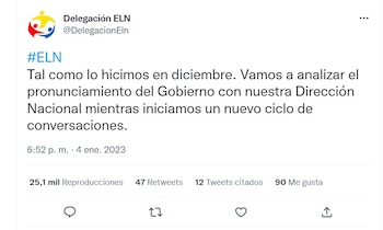 ELN evaluará la tregua propuesta