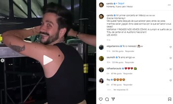 Camilo detrás del escenario en