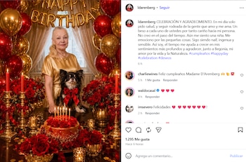 Laetitia d’Arenberg celebró sus 85 años y mostró en Instagram un festejo íntimo junto a su perrita chihuahua Begonia