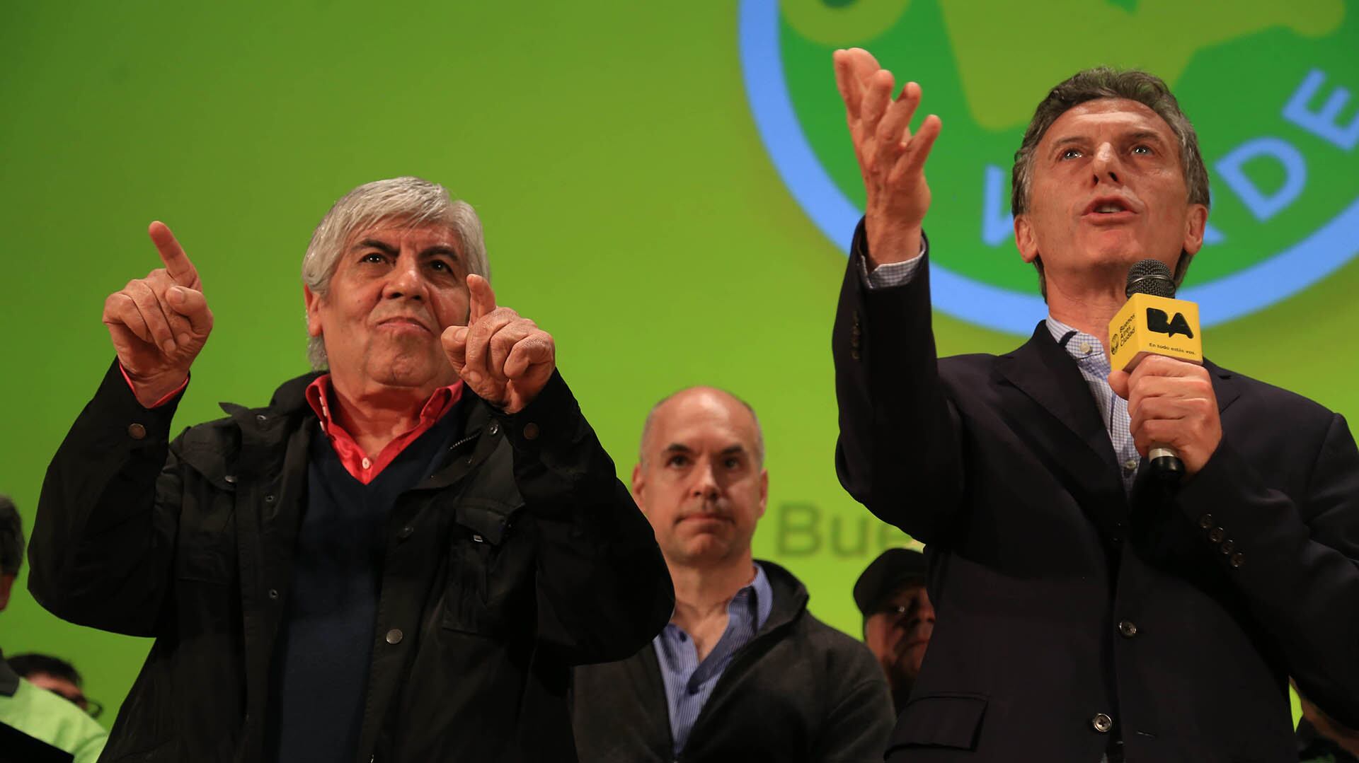 Hugo Moyano y Mauricio Macri
