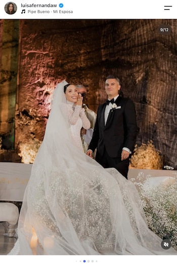 Luisa Fernanda W y Pipe Bueno se casaron el 29 de octubre en la Catedral de Sal de Zipaquirá - crédito @luisafernandaw/ Instagram
