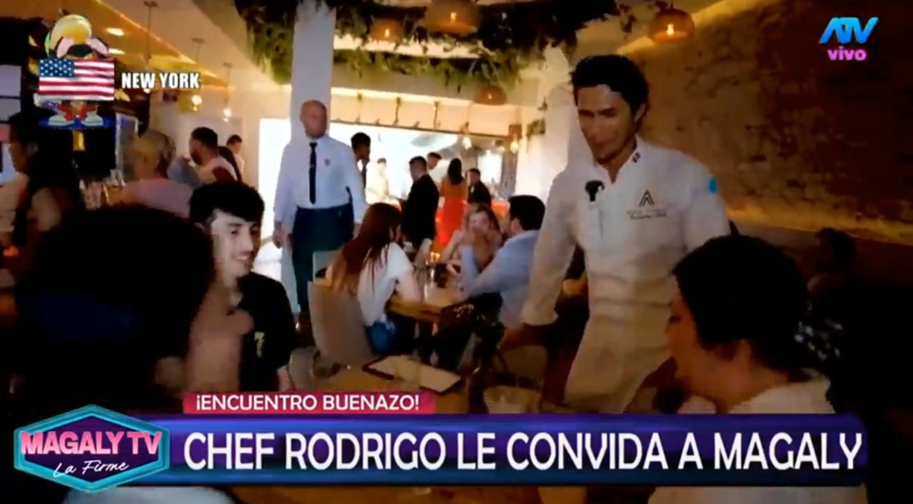 Chef Rodrigo Fernandini sorprende al reconocer a su esposa como clave de su éxito. Captura: Magaly TV La Firme.