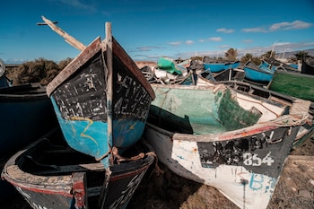 Pateras almacenadas para su destrucción.