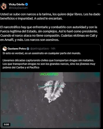 Vicky Dávila afirmó que el