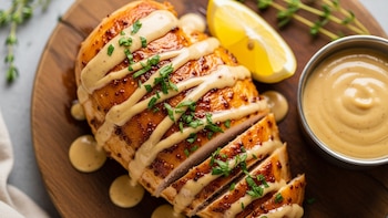 Receta de pechuga de pollo a la mostaza, rápida y fácil