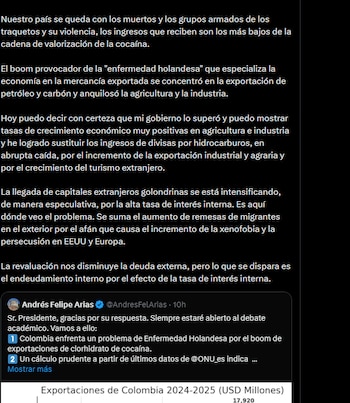 Petro sostuvo que Duque es