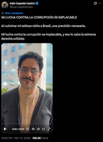 Iván Cepeda afirmó que su