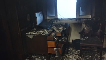 Se incendió un despacho en