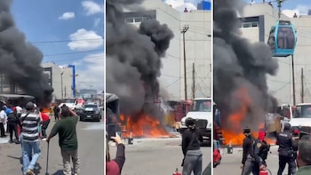 Captan incendio en Santa Martha, cerca de la terminal de la Línea 2 del Cablebús