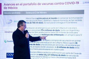 OLGA SANCHEZ CORDERO - MARCEL EBRARD - CONFERENCIA - PRESIDENCIA - MEXICO - 02022021 7